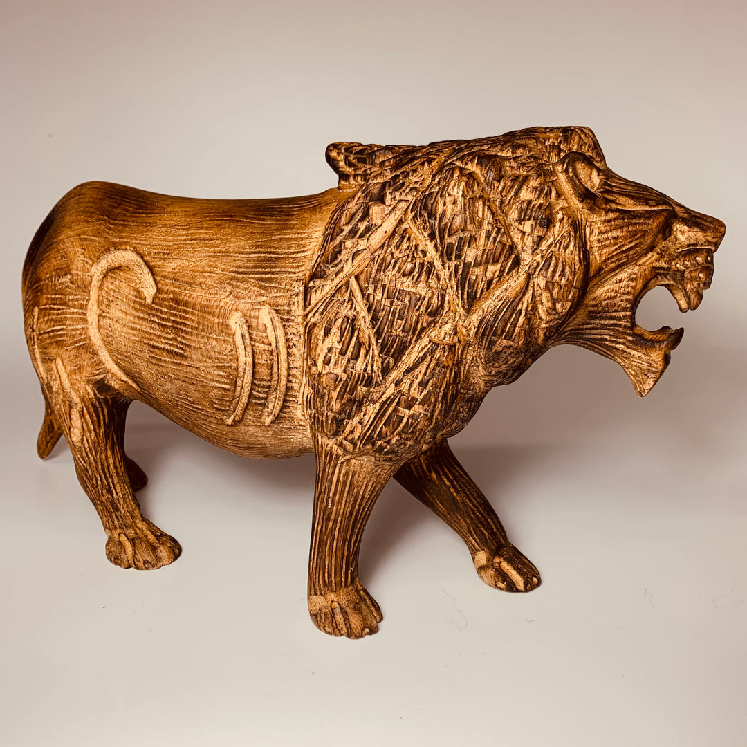 Lion Wood Carving