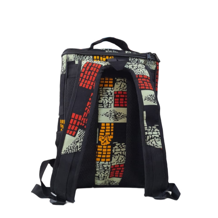 Mgongo Leather and Ankara Backpack 10
