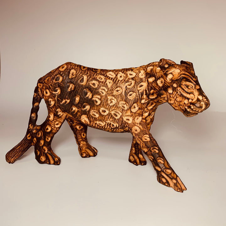 Leopard Wood Carving