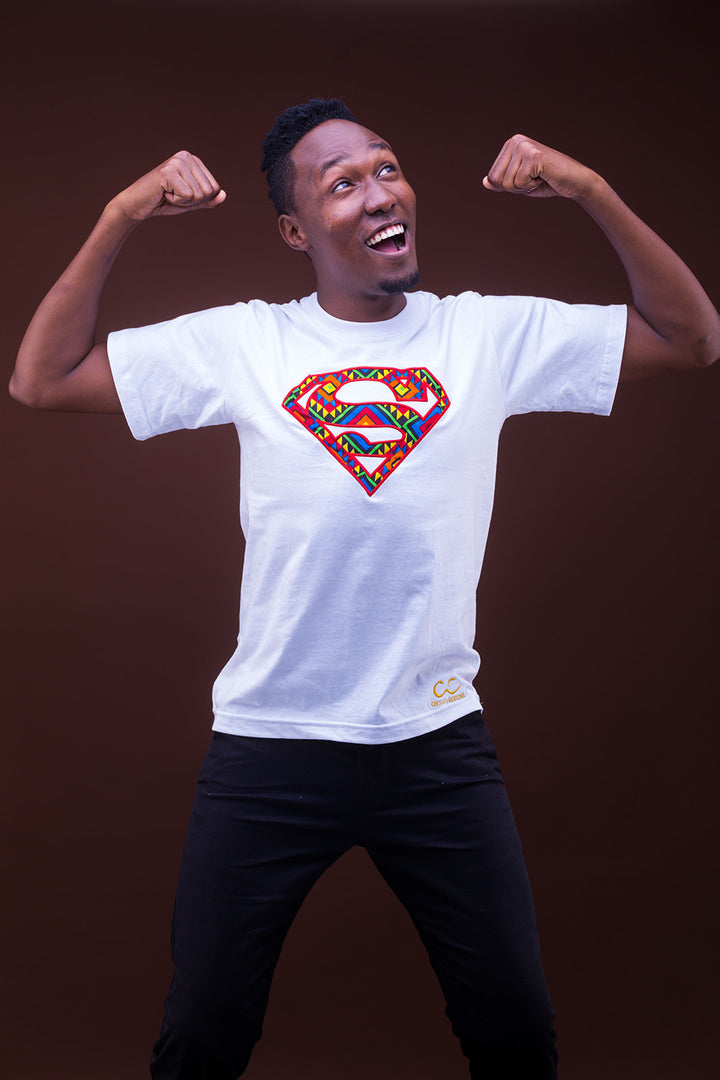 SUPERMAN African Patched T-shirt